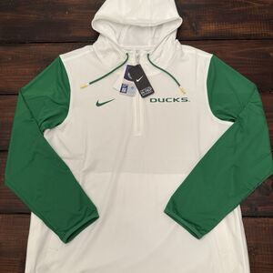 Nike Oregon Ducks Sideline Player Issue Pregame Half-Zip Hoodie